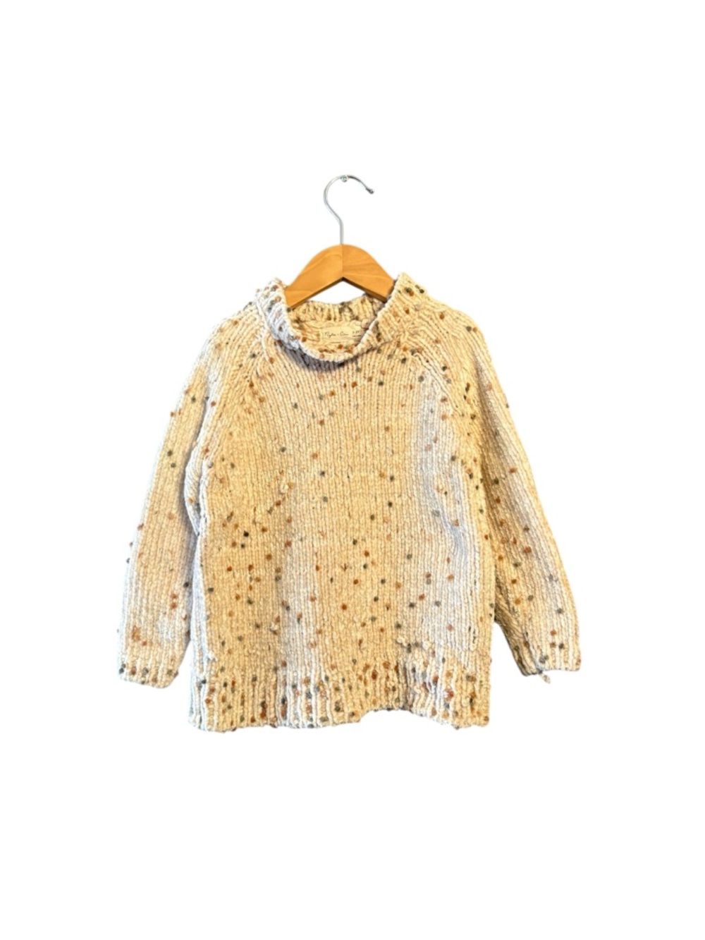 Rylee + Cru Cream Speckled Knit Sweater